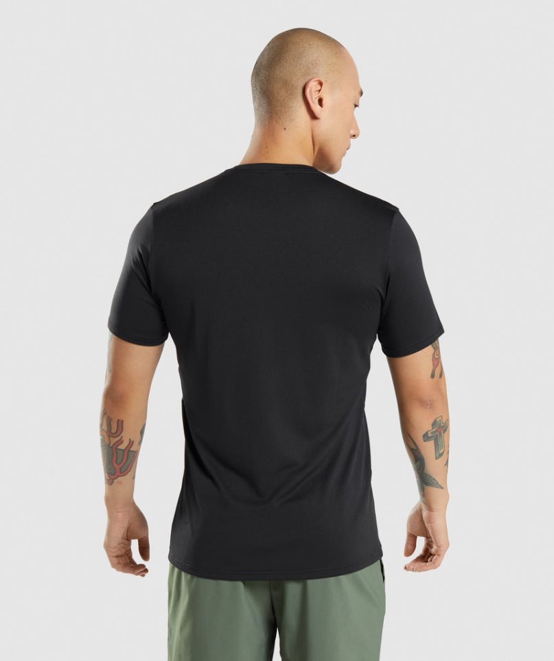 Men's Gymshark Arrival T-Shirts Black | CA 1NA507